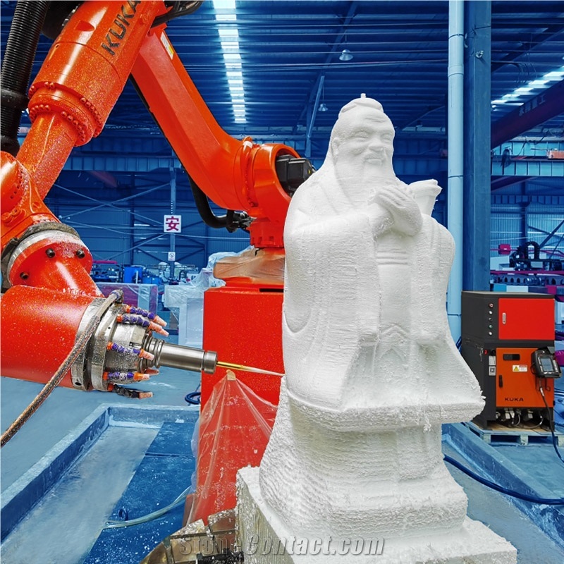 7-Axis Robotic Stone Engraving 3D Marble Statue CNC Carving Machine