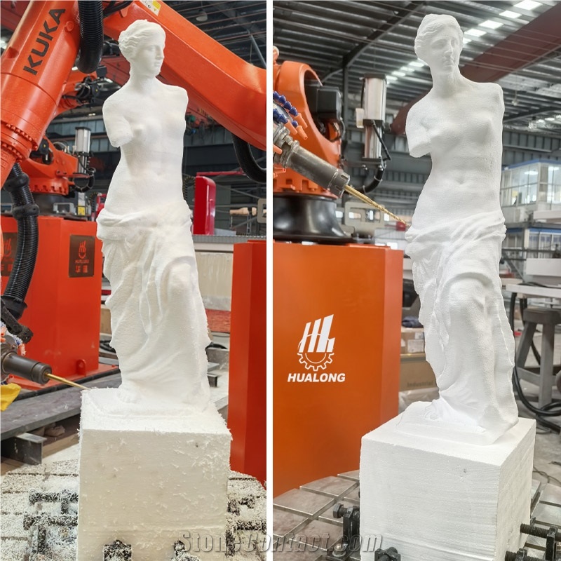 7-Axis Robotic Stone Engraving 3D Marble Statue CNC Carving Machine