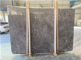 Turkey Olive Grey Marble Slab For Cutting Floor Tiles