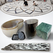 Mosaic, bathtub,waterjet, Medallion, Basin, Wave Panel