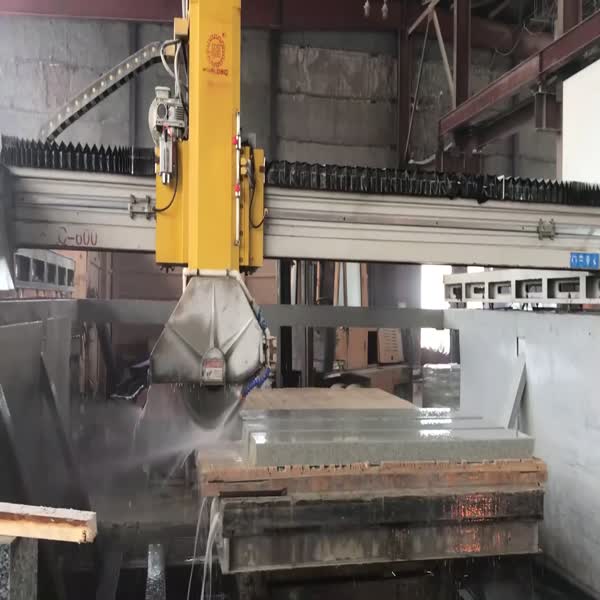 Wanlong PLC 700 CNC Laser Bridge Stone Marble Slab Cutting Machine