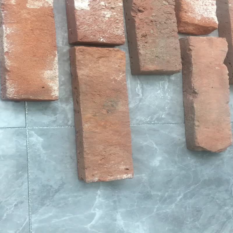Red Clay Reclaimed Brick Pavers Exterior Garden Wall Pavers 