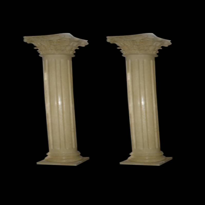 Garden Decorative Yellow Limestone Column Pillar & Columns