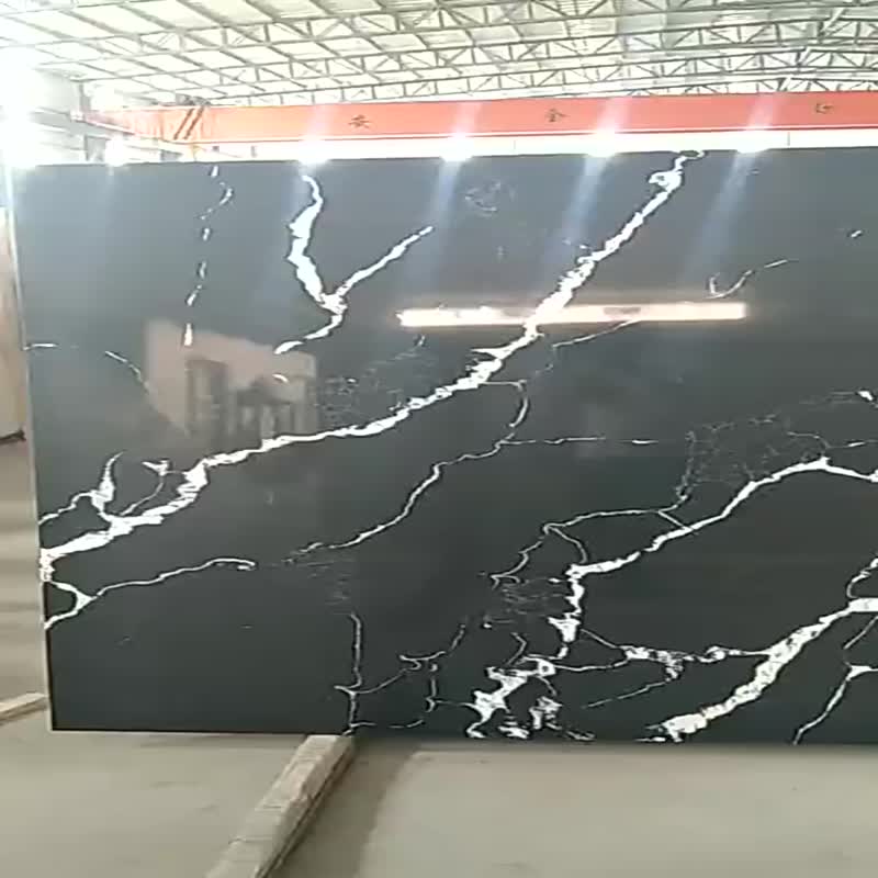 Black White Veins Quartz Countertops Nero Margiua