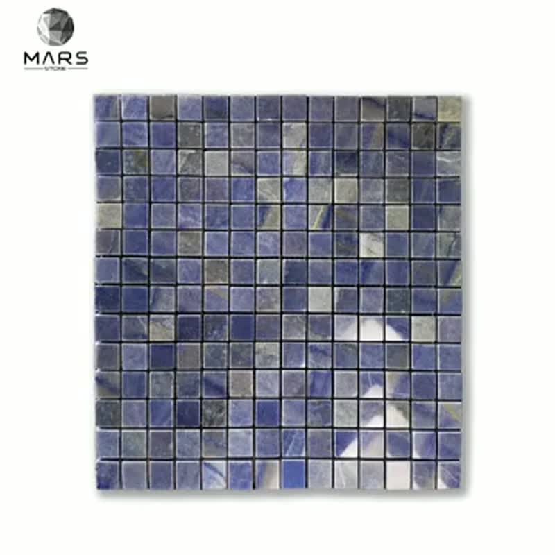 High Quality Glass Water Jet Mosaic Golden Mirror Wall