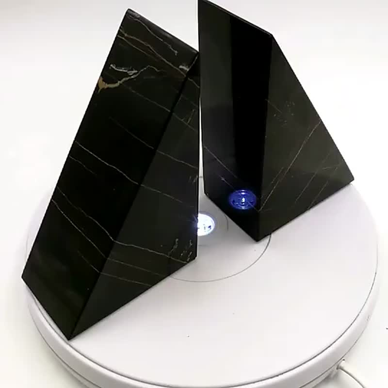 Design Holder Customizable Marble Bookends Triangular Stand