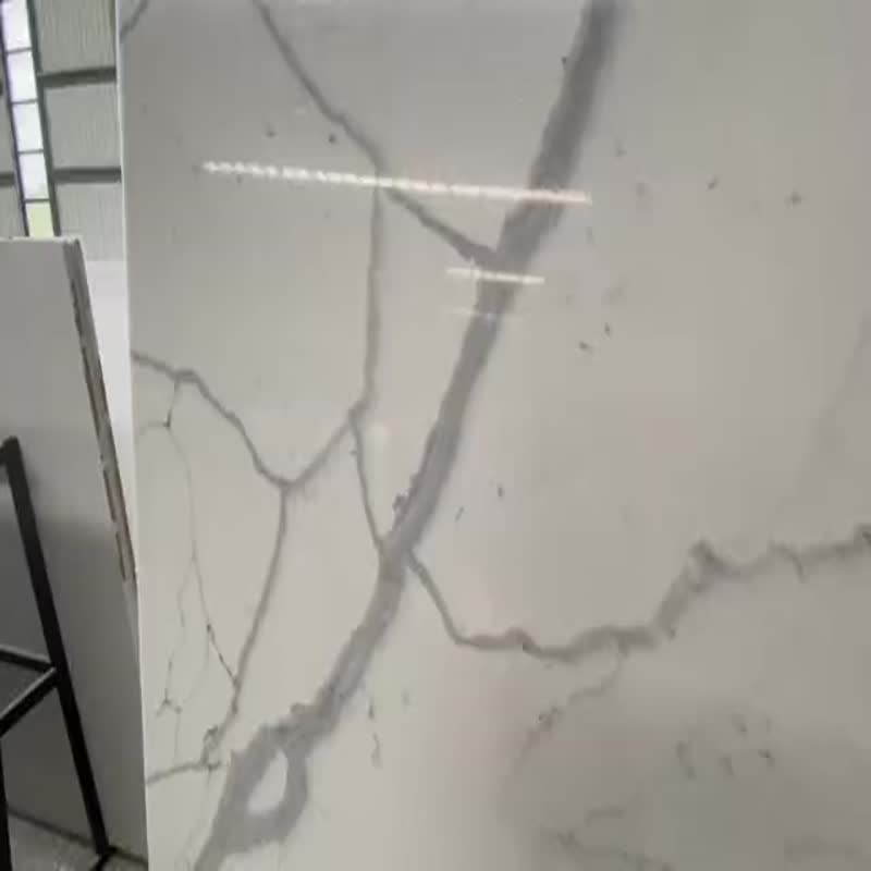 Artificial Stone Calacatta White Quartz Kitchen Countertop