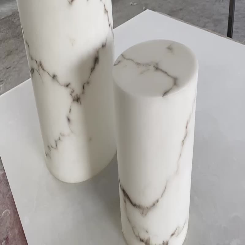 Honed Decorated Interior Alabaster Globe Light Box