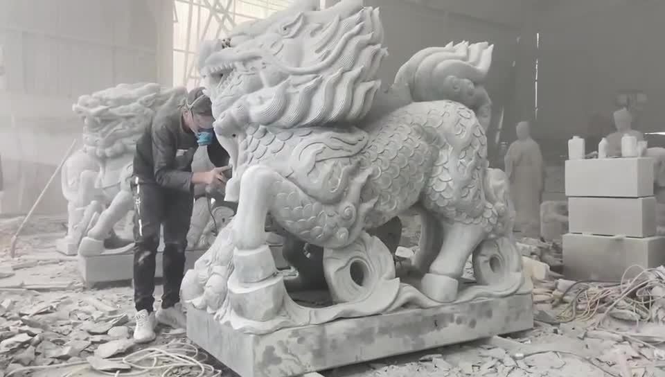 Top Quality China Kylin Dragon Bluestone Garden Sculpture