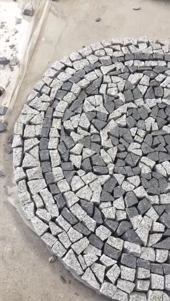Natural Face Pavers  Round Pattern Granite Driveway Stone