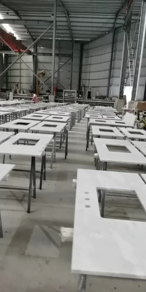 Prefab Stone Vanity Tops Marble Carrara Construction Bathtop