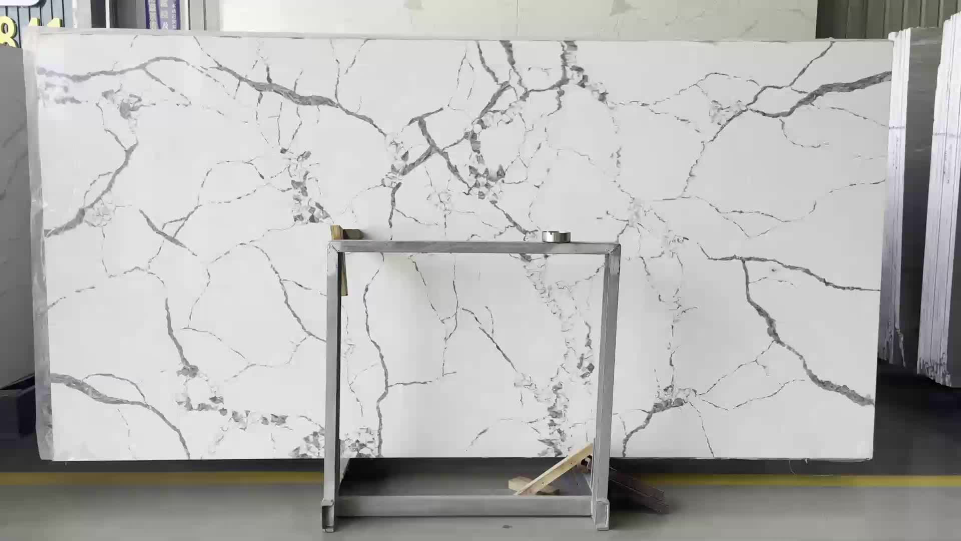Dark Pattern 30Mm Quartz Stone Slabs For Wall Floor Tiles