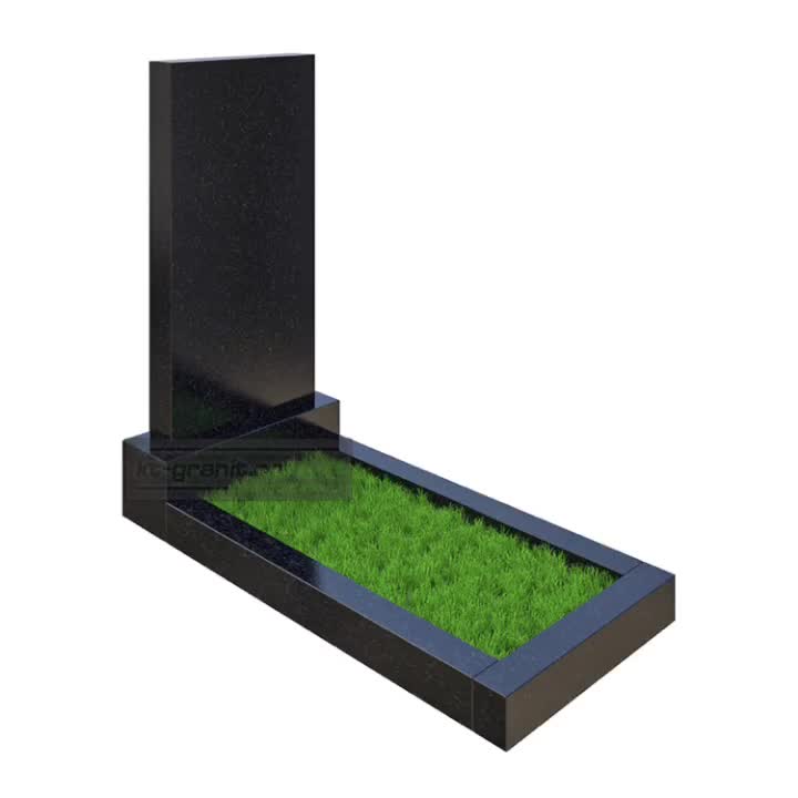 High Polished China Black Granite Muslim Gravestones