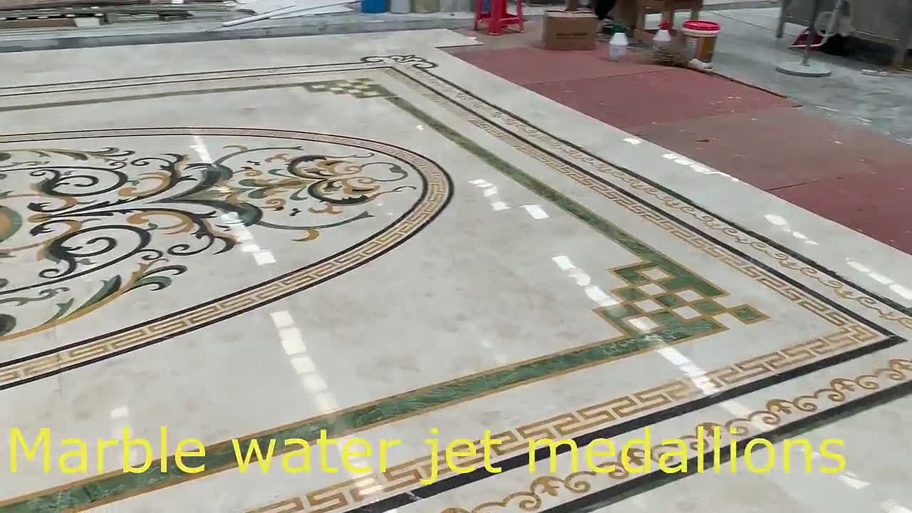 Polished Water Jet White Green Red Marble Medallion SF-MM-012 Tiles for  Interior Wall Floor - China Decoration, Design