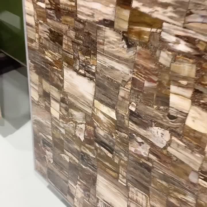 Fossil Stone Semiprecious Slab For Home Hotel Project