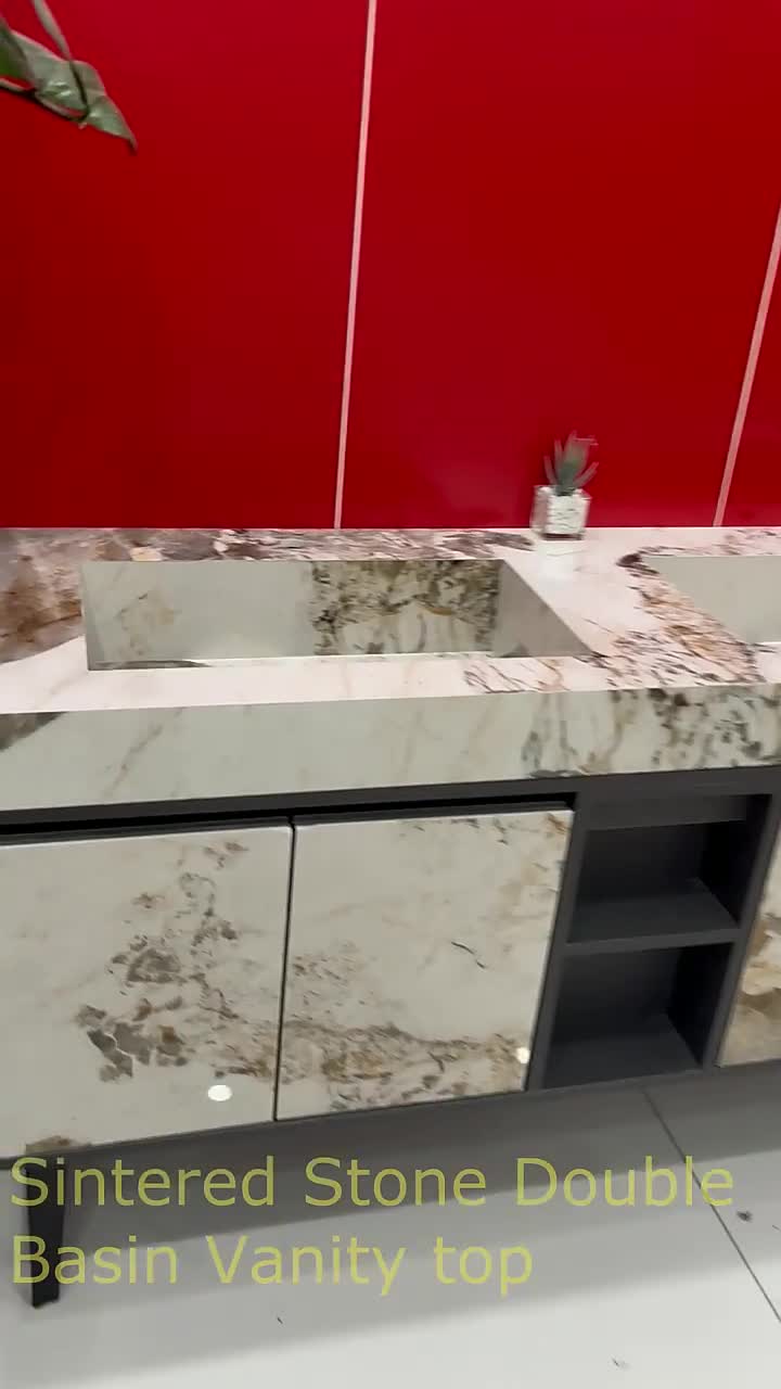 Hot Sales Bathroom Vanity Cabinet Sets Luxury Sintered Stone