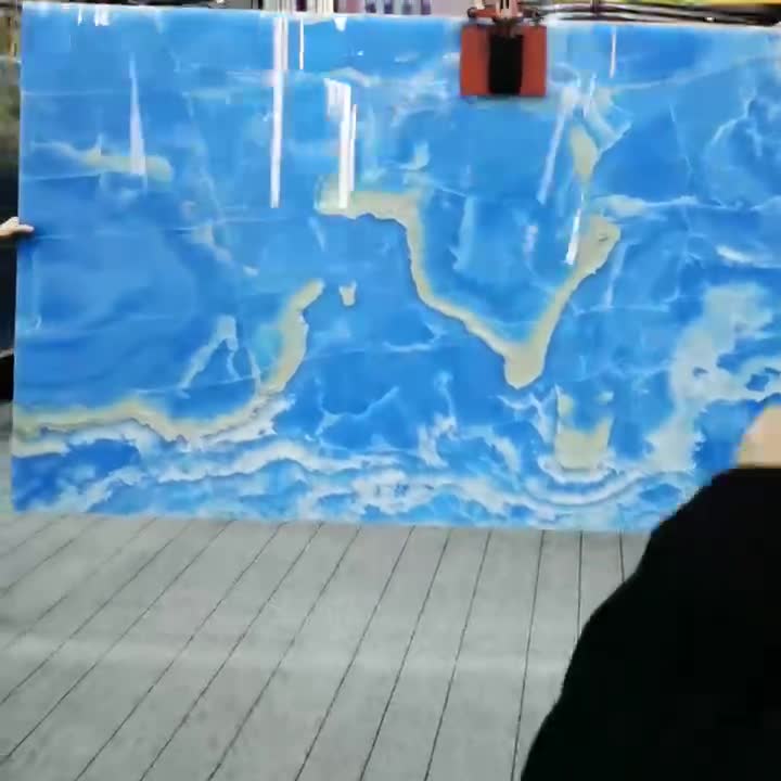 Blue Onyx Blue Sky Jade Polished Slabs Wall Tiles