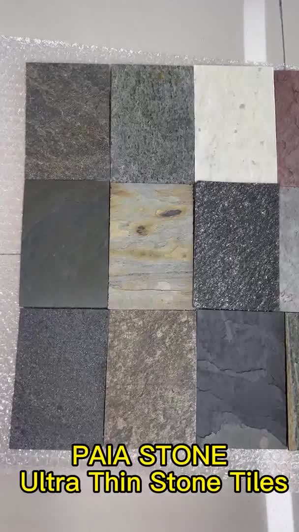Flexible Natural Slate Stone Panel Ultra Thin Sheet Marble Veneer
