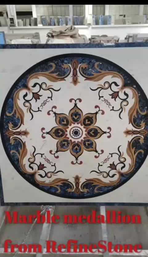 Waterjet Customized Floor Marble Medallion For Entrance