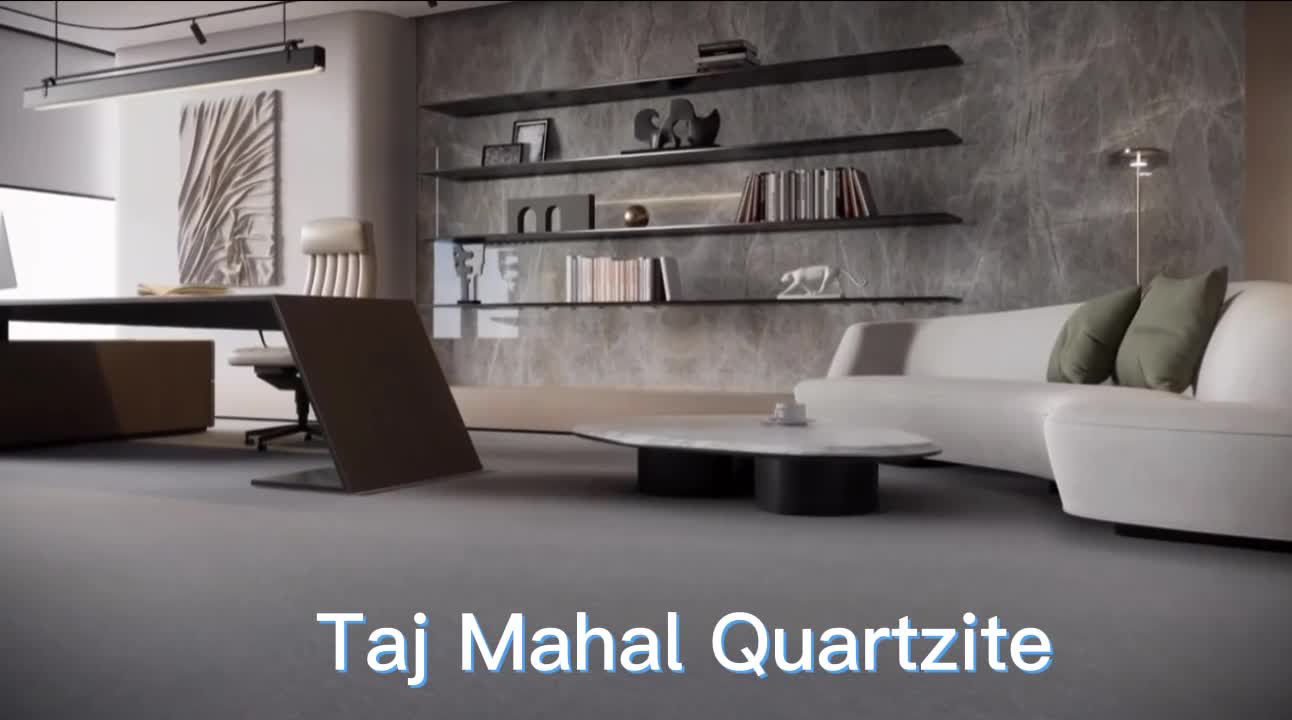 White Quartzite Natural Taj Mahal Quartzite Stone Slabs