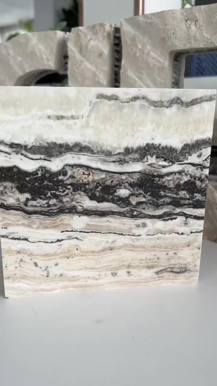 Tiger Onyx White Black Tile Laminated Honeycomb Panels