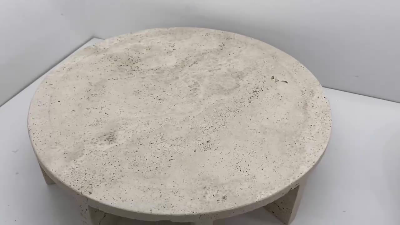 Creative Nordic Beige Travertine Household Service Plate