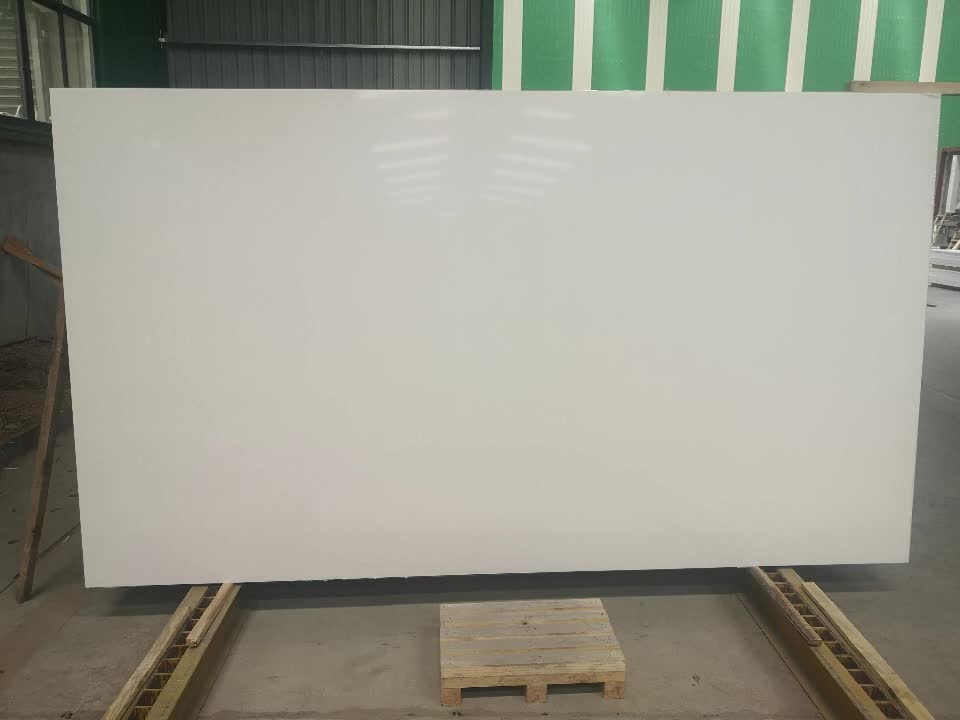 Pure White Quartz Slabs Man-Made Stone