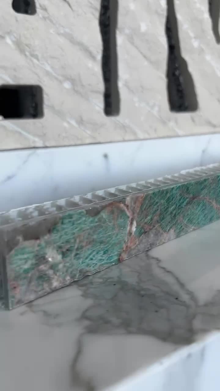 Amazon Green Granite Laminated Translucent Honeycomb Panels