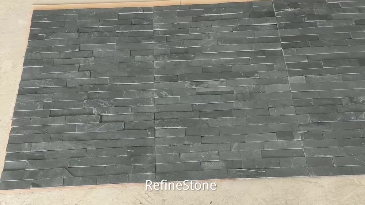 Mixed Yellow Slate Culture Stone Veneer Wall Cladding Tile