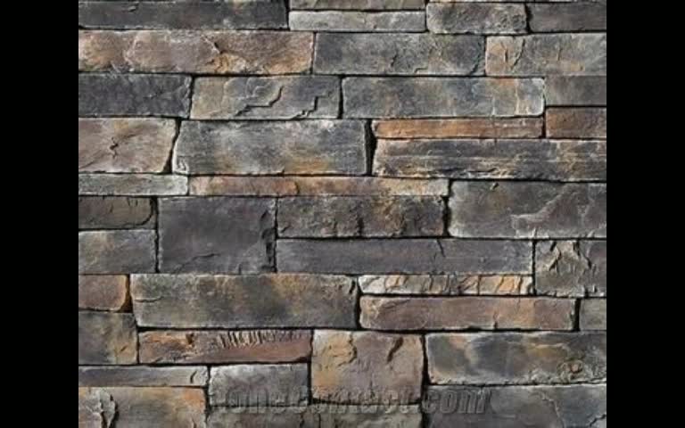 Outdoor Yellow Rusty Cultural Slate Wall Cladding Veneer