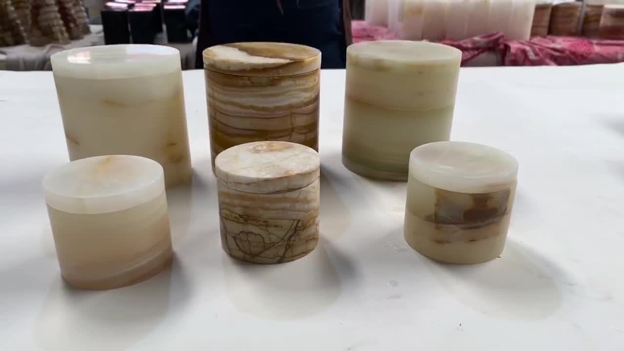 Refine Stone Supply Onyx Stone Candle Jar