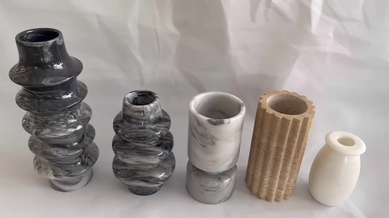 White Marble Art Ornament Home Decorative Vase