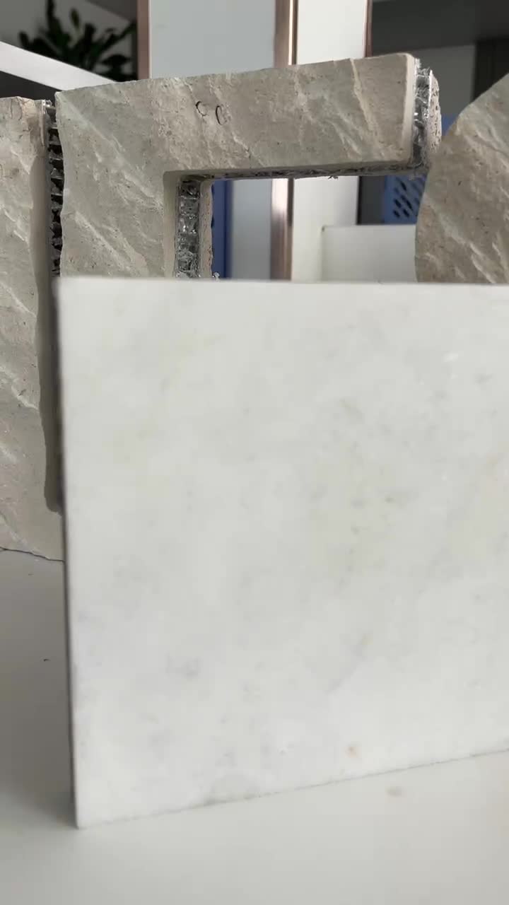 Bianco White Polished Marble Laminated Honeycomb Panels