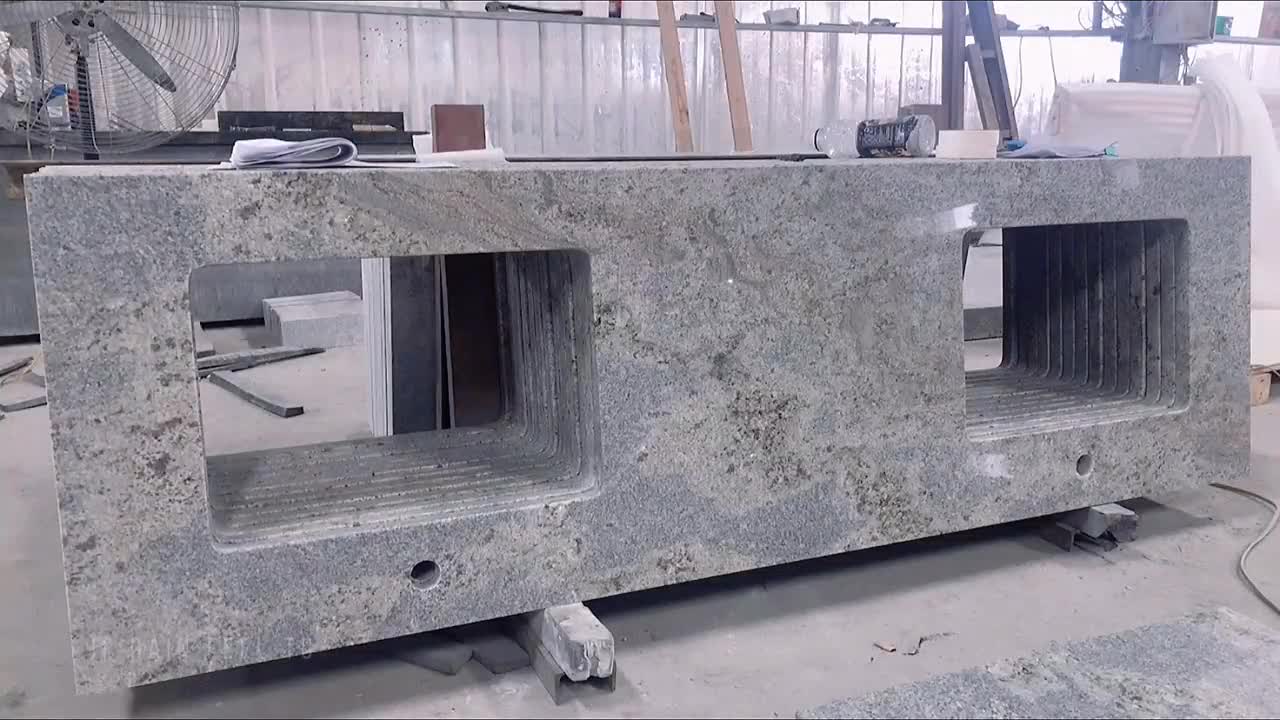 Kashmir White Granite Prefab Kitchen Countertop