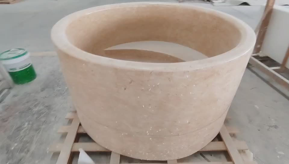Freestanding Marble Natural Stone Bathtub For Villa