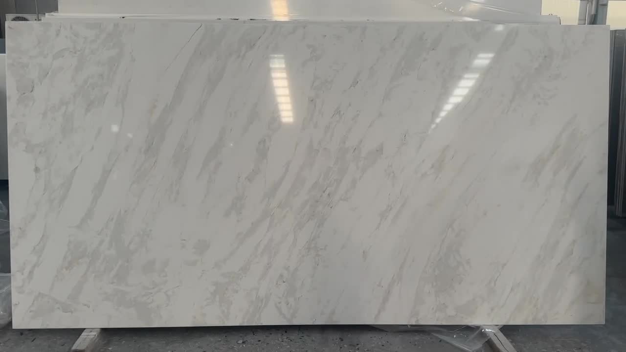 New White Quartz Artificial Stone Slabs