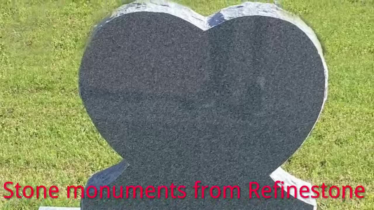 Wholesale Cheaper Black Granite Tombstone Double Monument