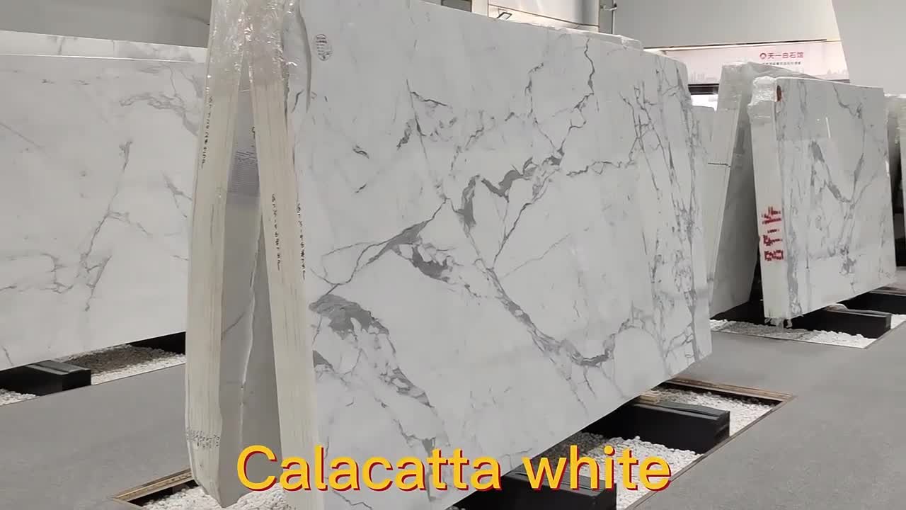Goldtop OEM Natural Calacatta White Marble Floor Tiles
