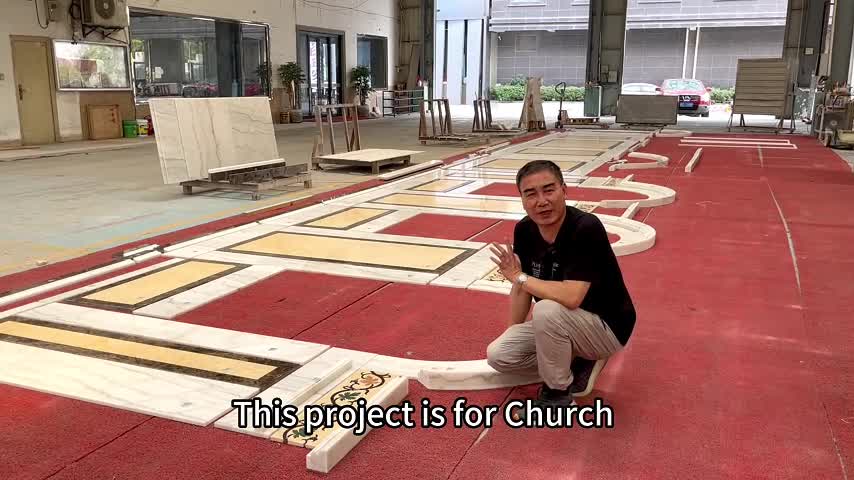 Guangxi White Waterjet Wall Pattern For Church