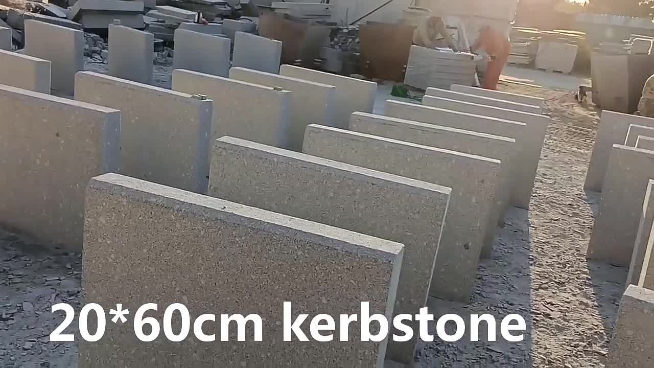 Grey 20*60 Driveway Kerbs Flamed Granite Manufacture
