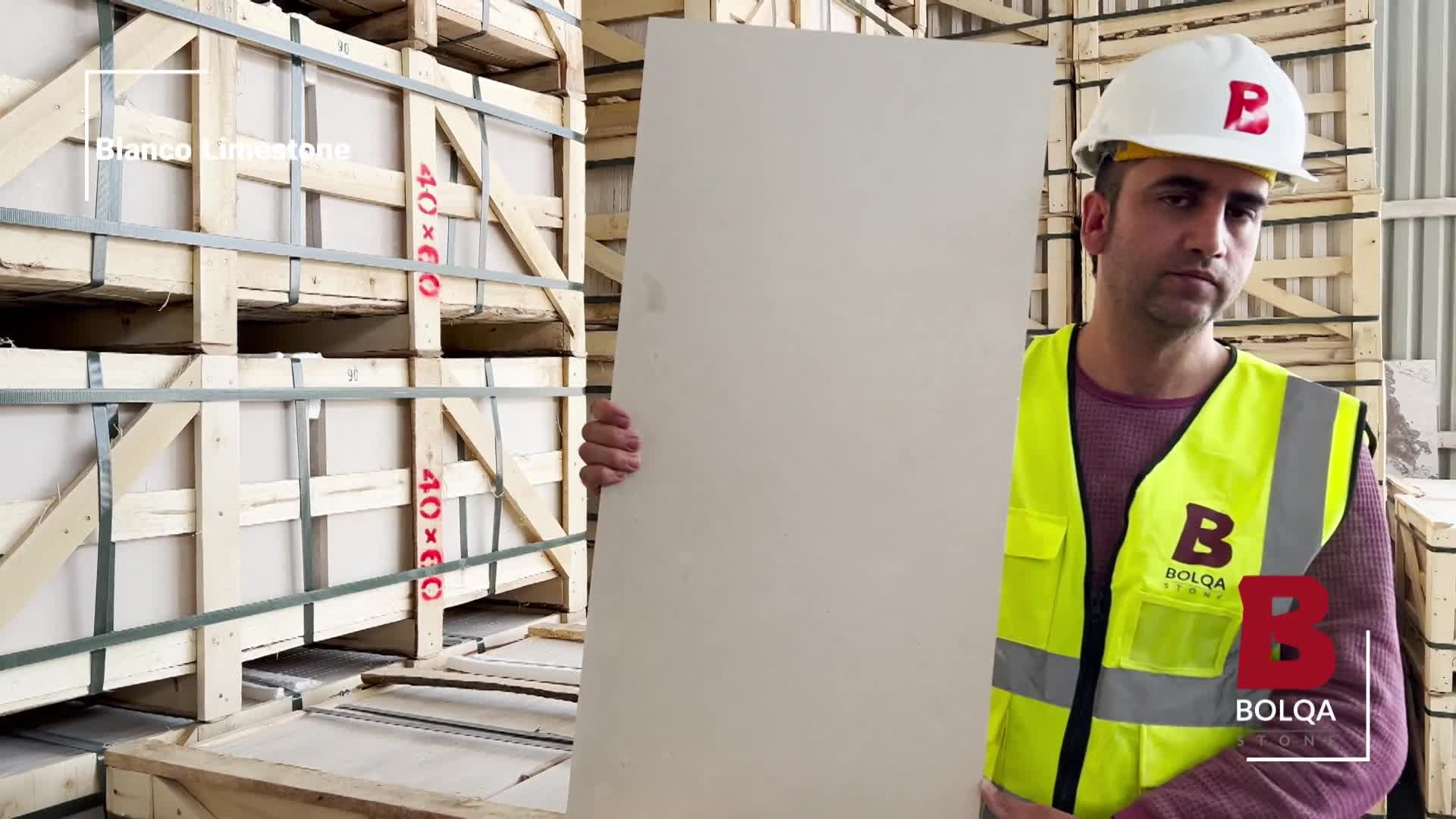 Iran White Limestone Tiles --  BLANCO