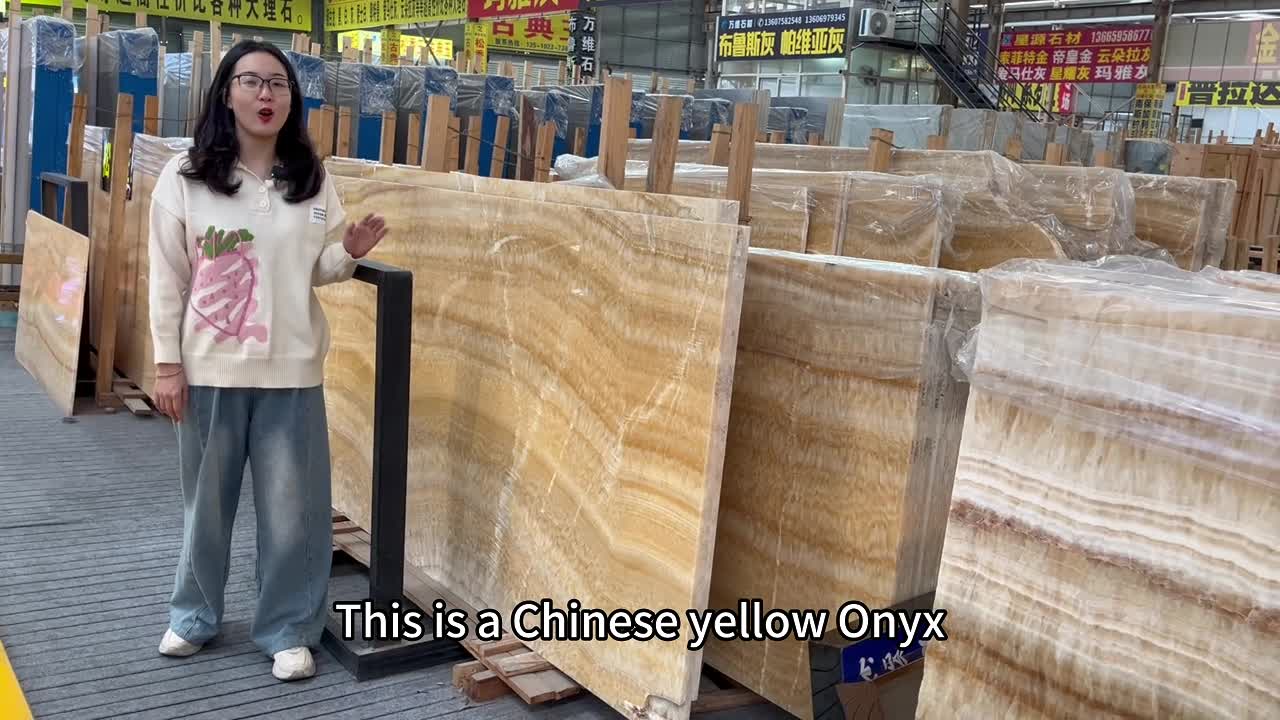 Yellow Onyx Slabs For Floor Wall Decoration
