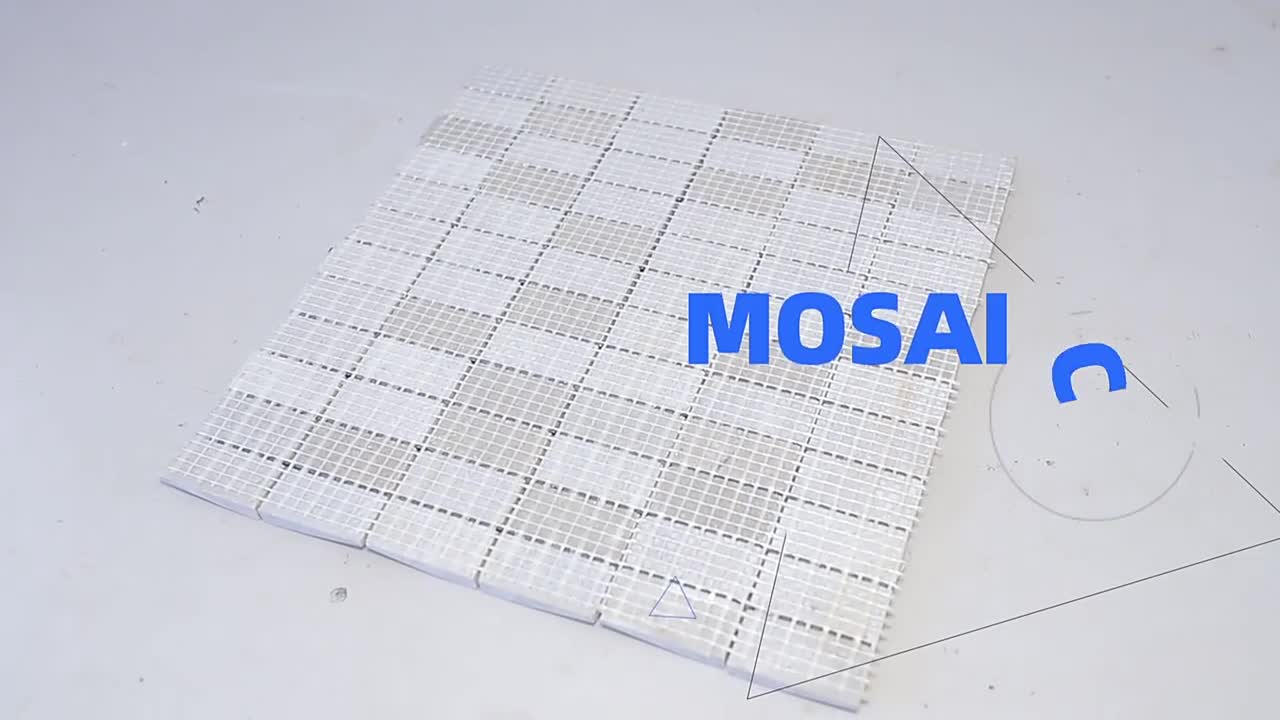 OEM Fan Shaped Classic Glazed Porcelain Wall Mosaic Tiles