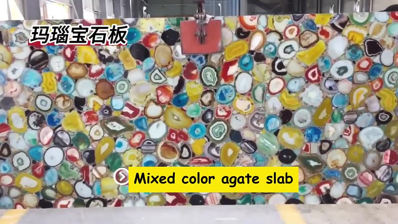 Translucent Backlit Brown Agate Semiprecious Stone Slab