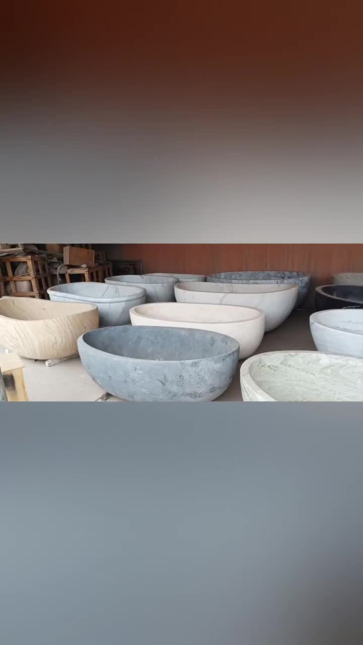 White Carrara Marble Bathtub