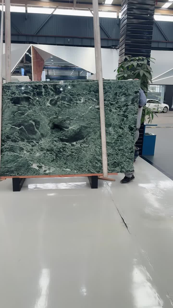 Polished  Italy Green Marble Verde Alpi Marble Slabs