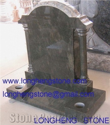 Brown Granite Upright Tombstone