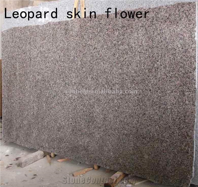 Leopard Skin Flower Granite Slab, China Brown Granite