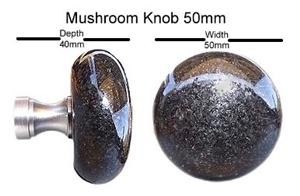 Black Granite Mushroom Knob