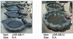 Black Granite Bird Bath